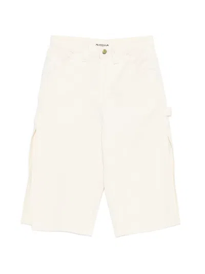 Pre-owned A.n.g.e.l.o. Vintage Upcycling Embroidered Cropped Trousers In Neutral
