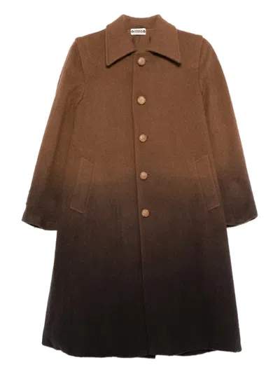 Pre-owned A.n.g.e.l.o. Vintage Upcycling Ombré-effect Coat In Brown