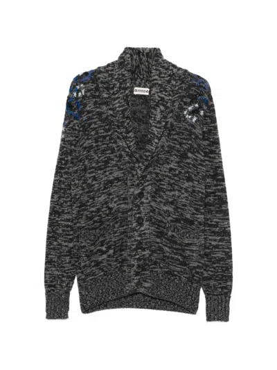 Pre-owned A.n.g.e.l.o. Vintage Upcycling Upcycled Cardigan In Gray