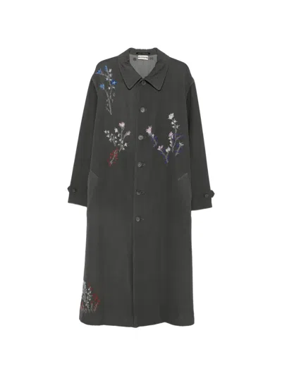 Pre-owned A.n.g.e.l.o. Vintage Upcycling Upcycled Floral Coat In Gray