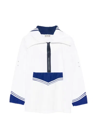 Pre-owned A.n.g.e.l.o. Vintage Upcycling Upcycled Zip Blouse In White