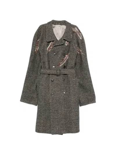 Pre-owned A.n.g.e.l.o. Vintage Upcycling Wool Coat In Gray
