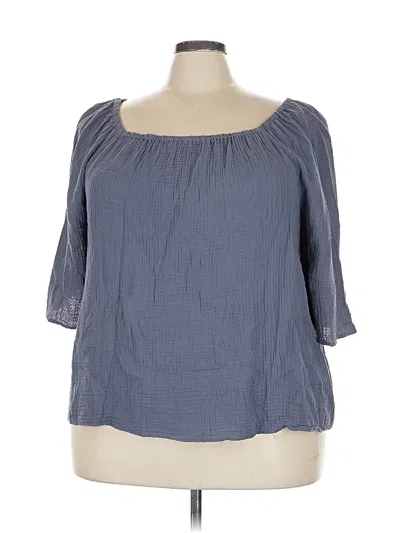 Pre-owned Angels 3/4 Sleeve Blouse In Blue