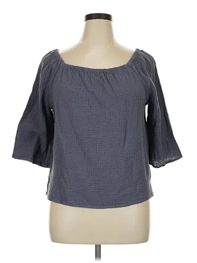 Pre-owned Angels 3/4 Sleeve Blouse In Gray