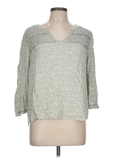 Pre-owned Angels 3/4 Sleeve Blouse In Green