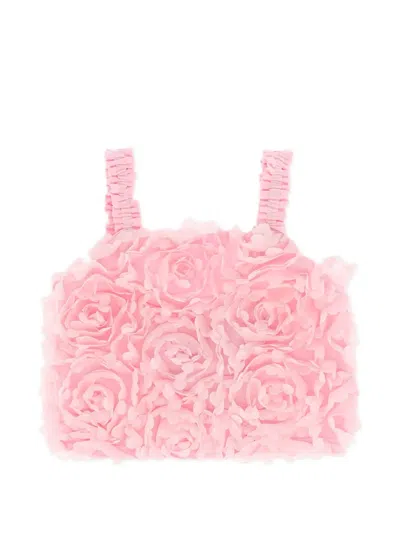 Angel's Face Kids' 3d Rose Top And Skirt In Pink