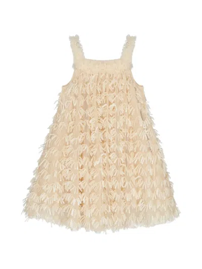 Angel's Face Alison Ruffled Sequin Strappy Dress In Neutral