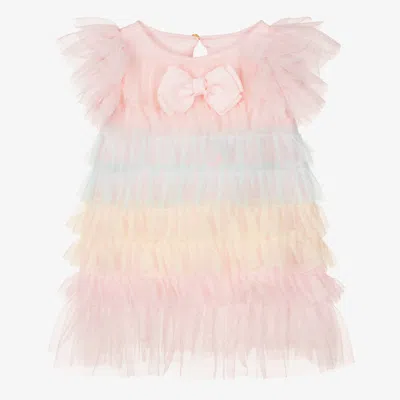 Angel's Face Baby Girls Pink Frilled Tulle Dress