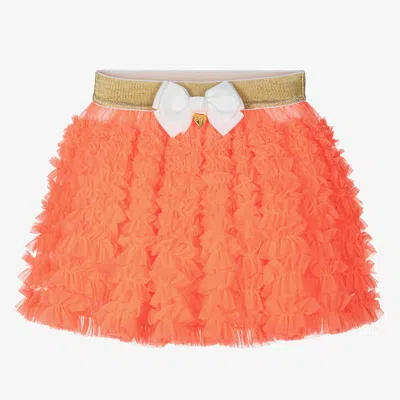 Angel's Face Kids' Girls Neon Orange Tulle Tutu Skirt