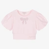 ANGEL'S FACE GIRLS PINK COTTON CROPPED T-SHIRT