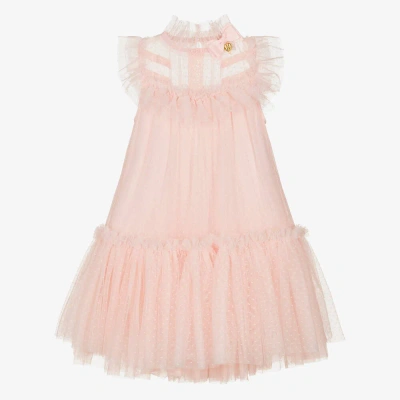 Angel's Face Kids' Girls Pink Spotted Tulle Dress