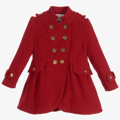 Angel's Face Babies'  Girls Red Military Coat