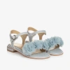 ANGEL'S FACE ANGEL'S FACE GIRLS SILVER GLITTER & TULLE SANDALS