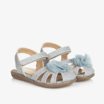 Angel's Face Kids' Girls Silver Glitter & Tulle Sandals