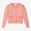 ANGEL'S FACE GIRLS SPARKLY PINK COTTON BOW CARDIGAN