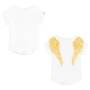 ANGEL'S FACE ANGEL'S FACE GIRLS WHITE & YELLOW WINGS T-SHIRT