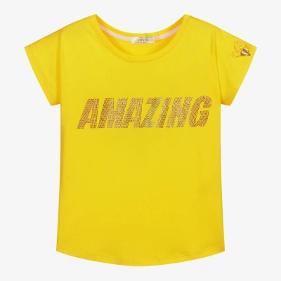 Angel's Face Kids'  Girls Yellow Cotton T-shirt