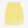 ANGEL'S FACE GIRLS YELLOW PLEATED TULLE SKIRT