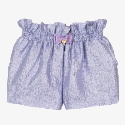 Angel's Face Teen Girls Lilac Purple Jacquard Shorts