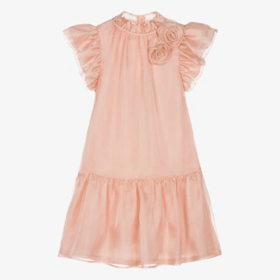 Angel's Face Teen Girls Pink Chiffon Rose Dress