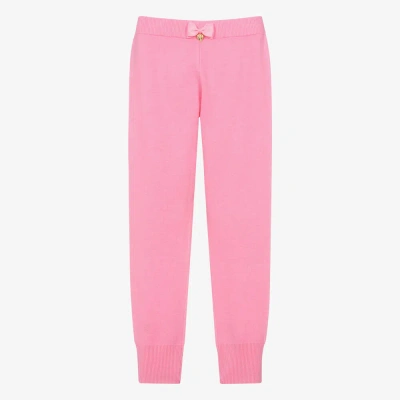 Angel's Face Teen Girls Pink Knitted Joggers