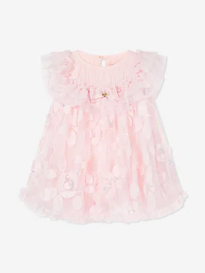 Angel's Face Angels Face Baby Girls Dominique Embroidered 3d Bud Dress In Pink
