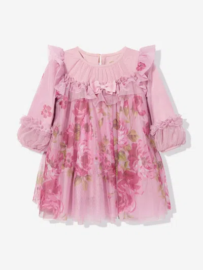 Angel's Face Baby Girls Nadiya Border Print Dress In Pink