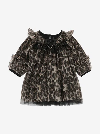 Angel's Face Angels Face Baby Girls Nadiya Leopard Dress In Black