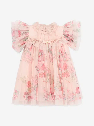 Angel's Face Angels Face Baby Girls Wendy Posy Print Tulle Dress In Pink