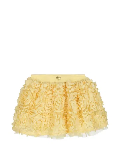 Angel's Face Blossom 3d Roses Skirt In Animal Print