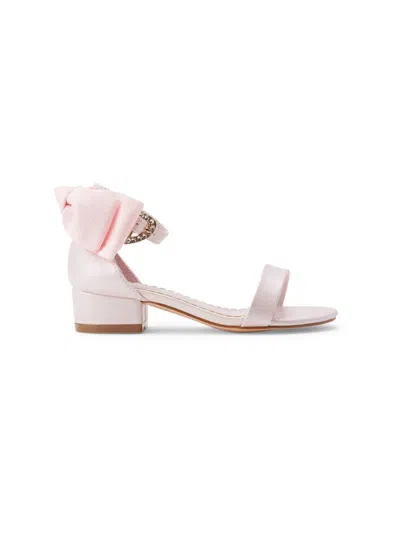 Angel's Face Kids' Bow-detail Crystal-buckle Sandals In Pink