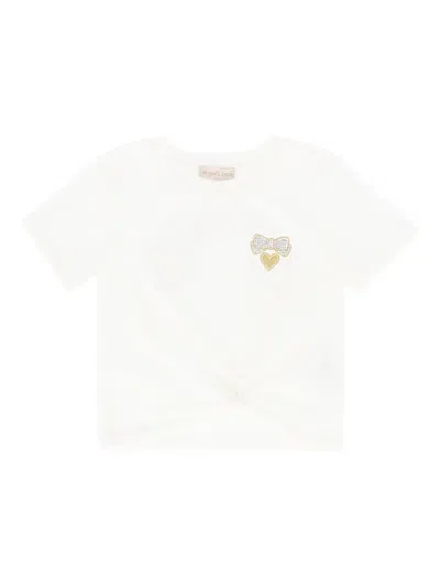 Angel's Face Kids' Crystal-embellished T-shirt In White