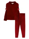 Angel's Face Finella Velveteen Trouser Set In Red