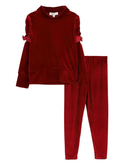 Angel's Face Finella Velveteen Trouser Set In Red