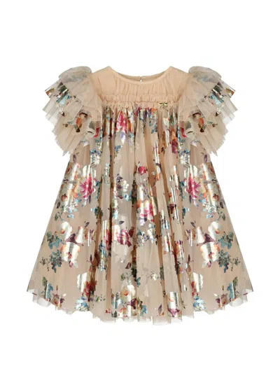 Angel's Face Floral Ruffled Dress In Multi