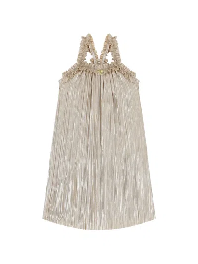 Angel's Face Kids' Fortuna Ruffled Dress In Gold