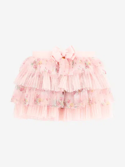 Angel's Face Babies' Girls Abbie Floral Skirt In Pink