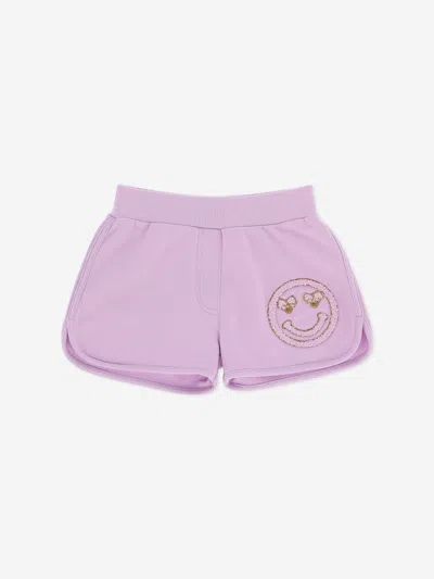 Angel's Face Kids' Girls Adriana Smile Sweat Shorts In Purple