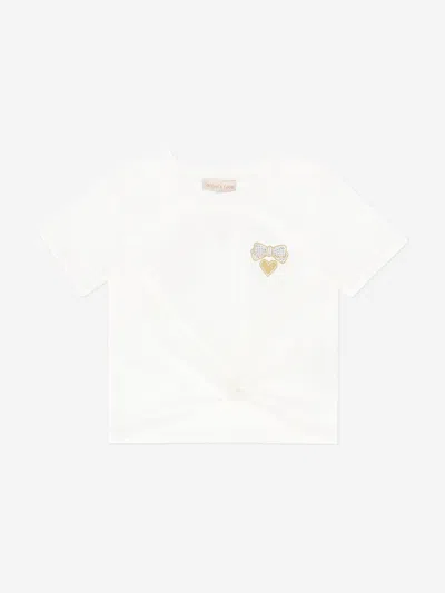 Angel's Face Babies' Girls Amelia Wings Printed T-shirt In White