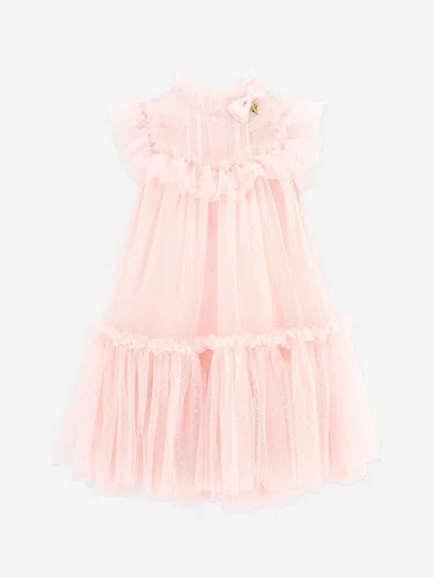 Angel's Face Kids' Angels Face Girls Andrea Spotted Tulle Dress In Pink