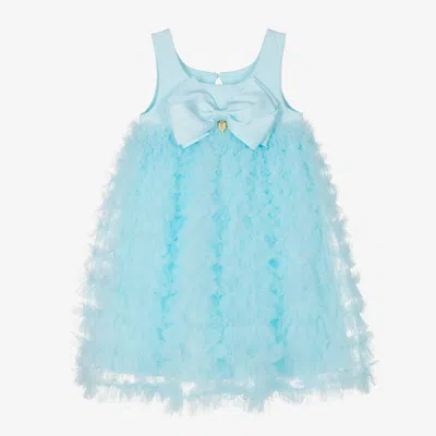 Angel's Face Babies' Girls Aqua Blue Tulle Dress