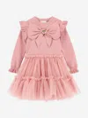 Angel's Face Angels Face Girls Bliss Knitted And Tulle Dress In Orange