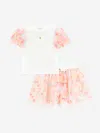 Angel's Face Girls Confetti Top And Skirt Set In White