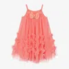ANGEL'S FACE GIRLS CORAL PINK TULLE DRESS