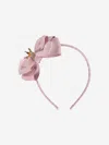 Angel's Face Girls Crown And Bow Headband In Silver