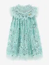 Angel's Face Girls Dominique Flower Sequin Dress In Blue