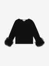 Angel's Face Angels Face Girls Dua Tulle Cuff Top In Black