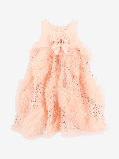 Angel's Face Babies' Angels Face Girls Dylas Ruffle Sequin Dress In Pink
