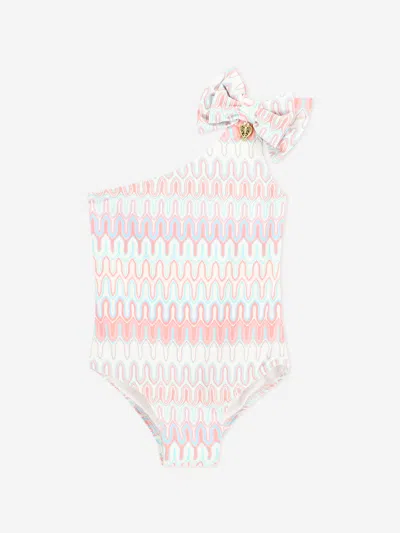 Angel's Face Kids' Girls Galina One Shoulder Swimsuit In Pink