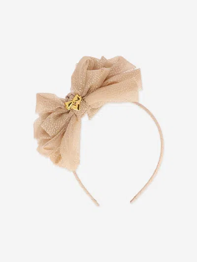 Angel's Face Kids' Angels Face Girls Gladys Sparkle Tulle Headband In Brown
